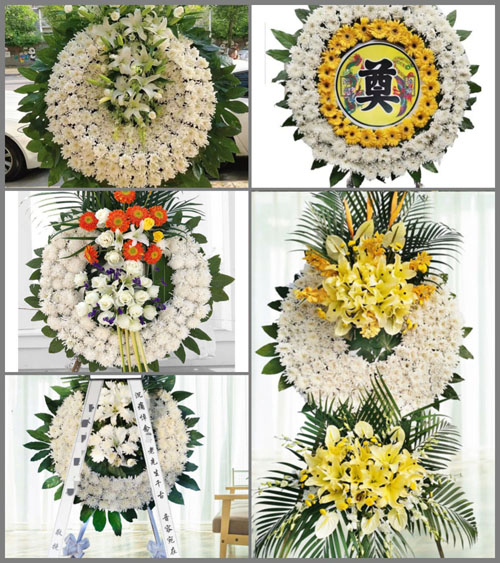 广东江门市江海区滘北街道横坑村花圈速递